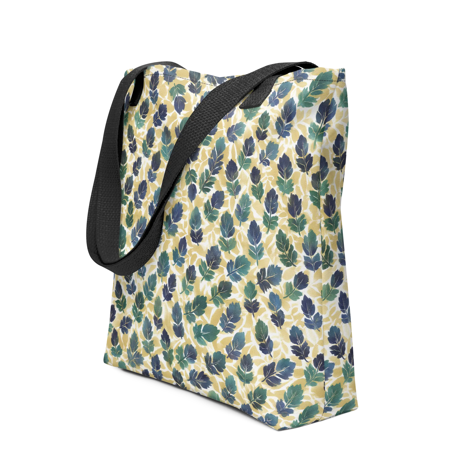 Golden Leaf Drift on Tote Bag — Front