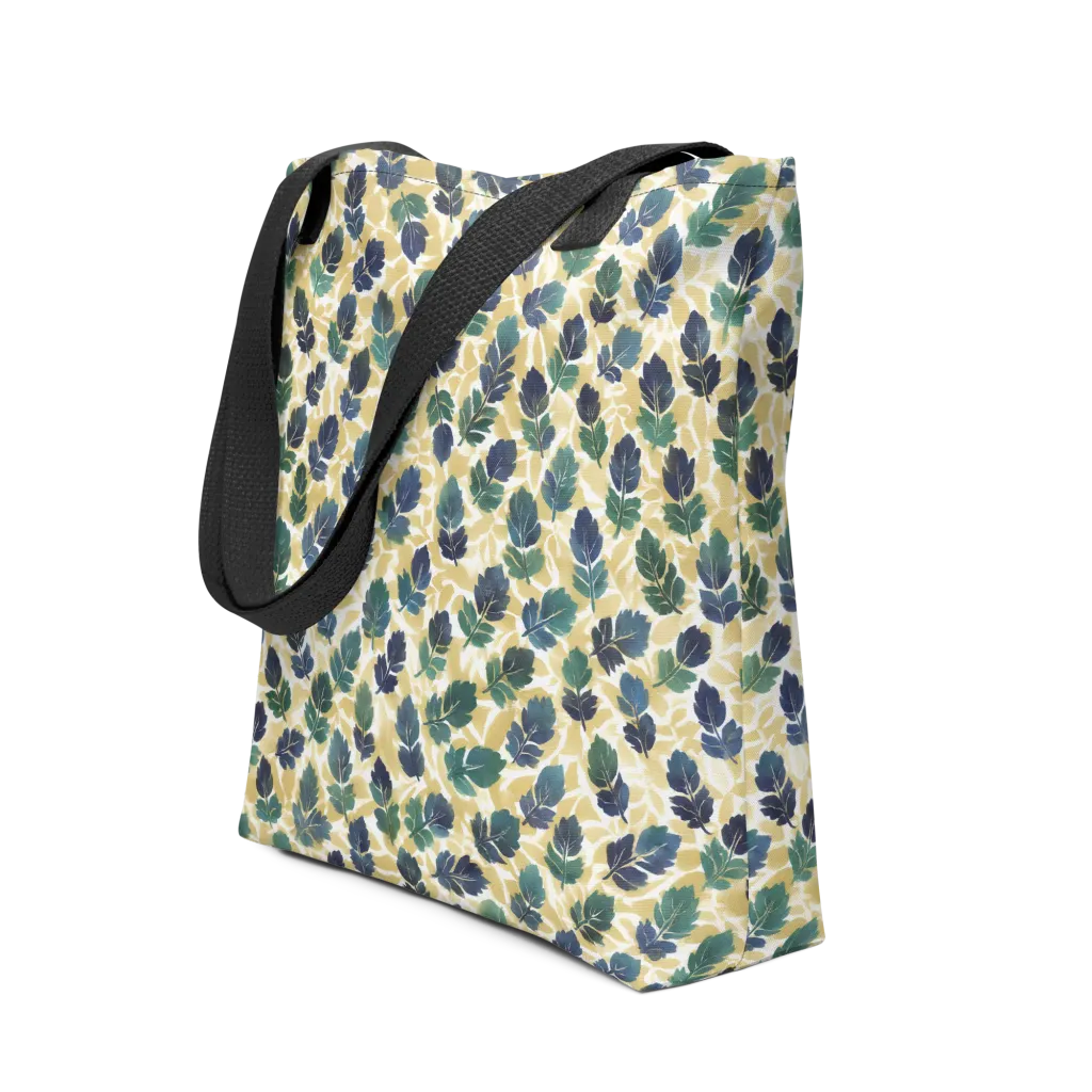 Golden Leaf Drift on Tote Bag — Front