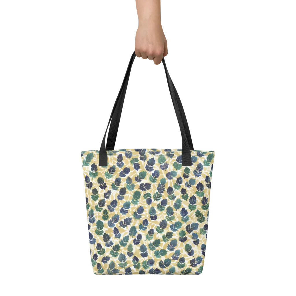 Golden Leaf Drift on Tote Bag — Front