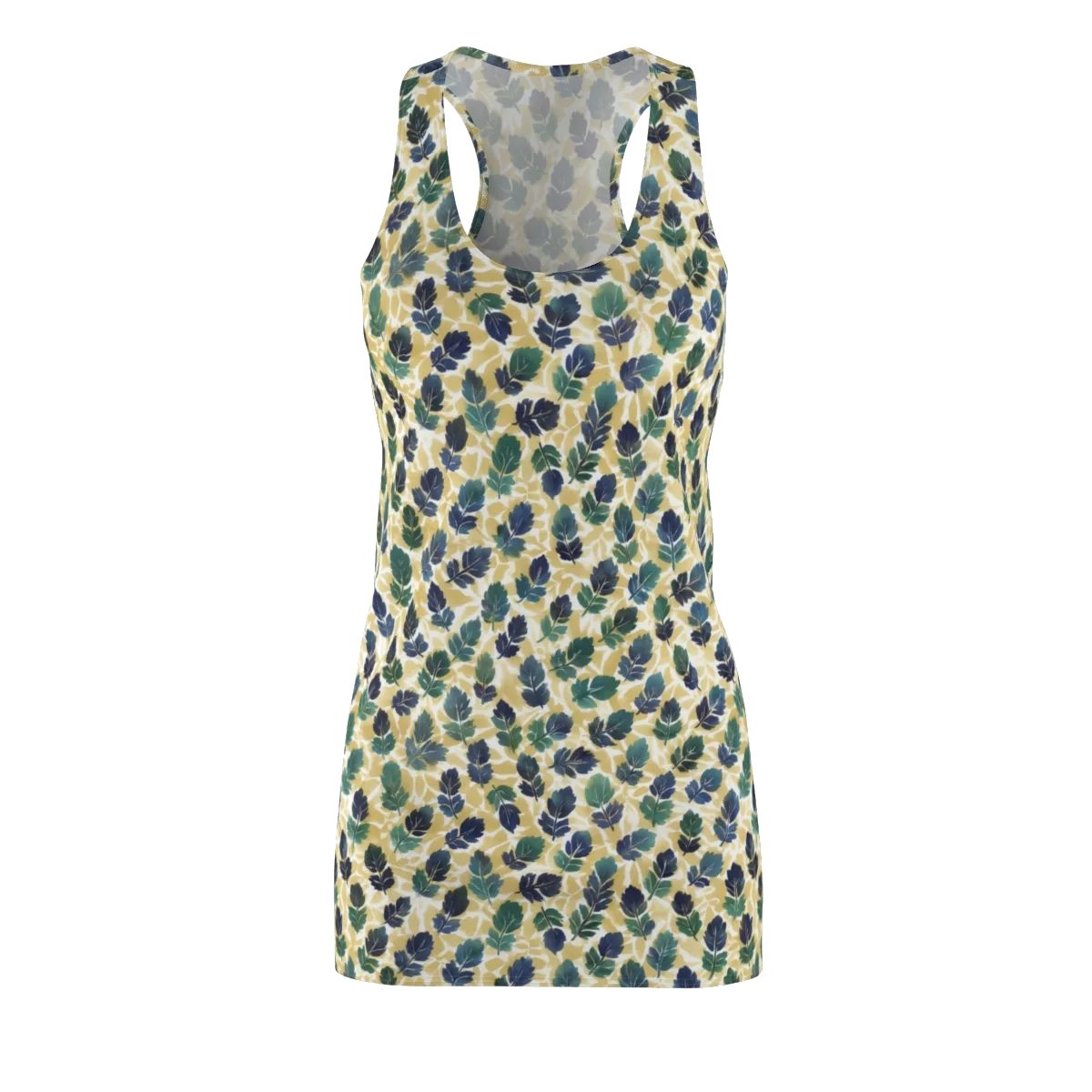 Golden Leaf Drift on Racerback Dress — Front