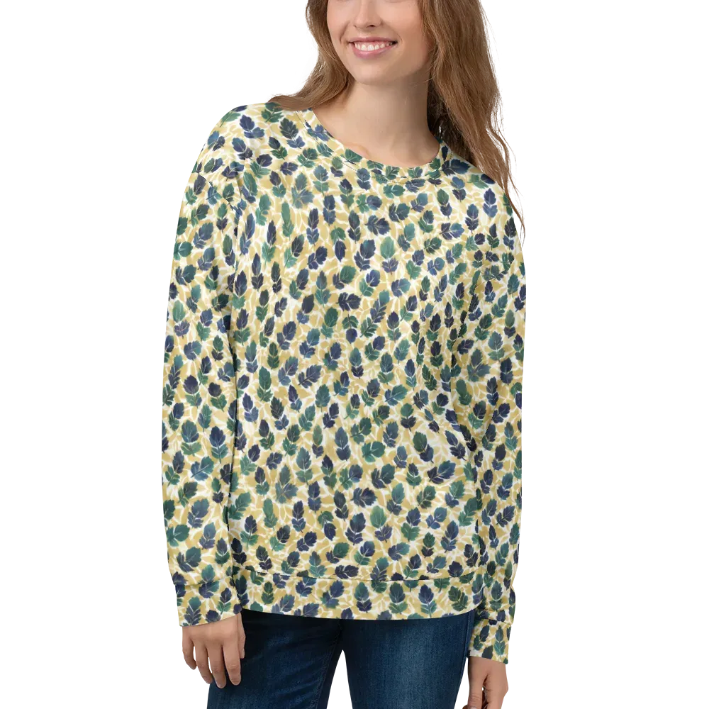 Golden Leaf Drift on Sweatshirt — Front