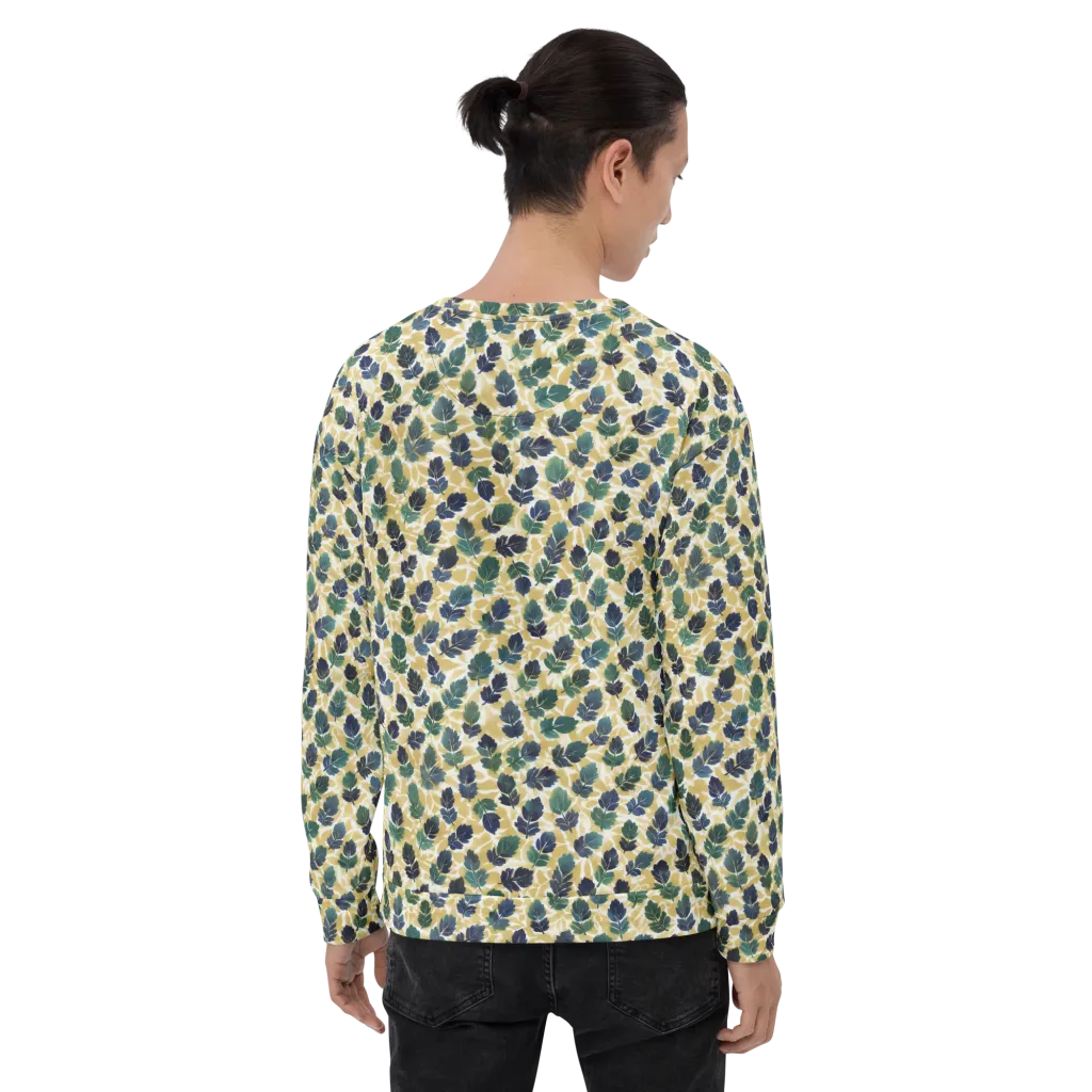 Golden Leaf Drift on Sweatshirt — Back