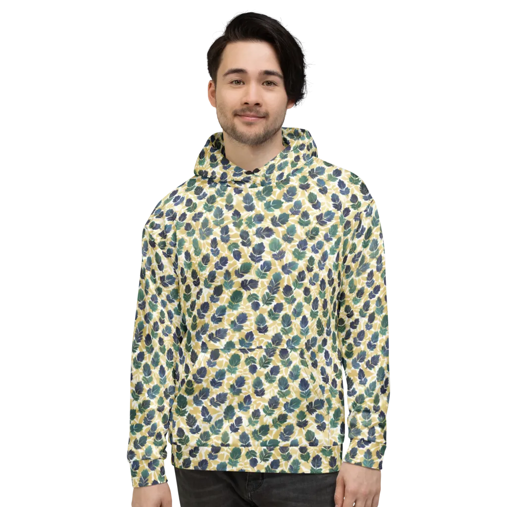 Golden Leaf Drift on Hoodie — Front