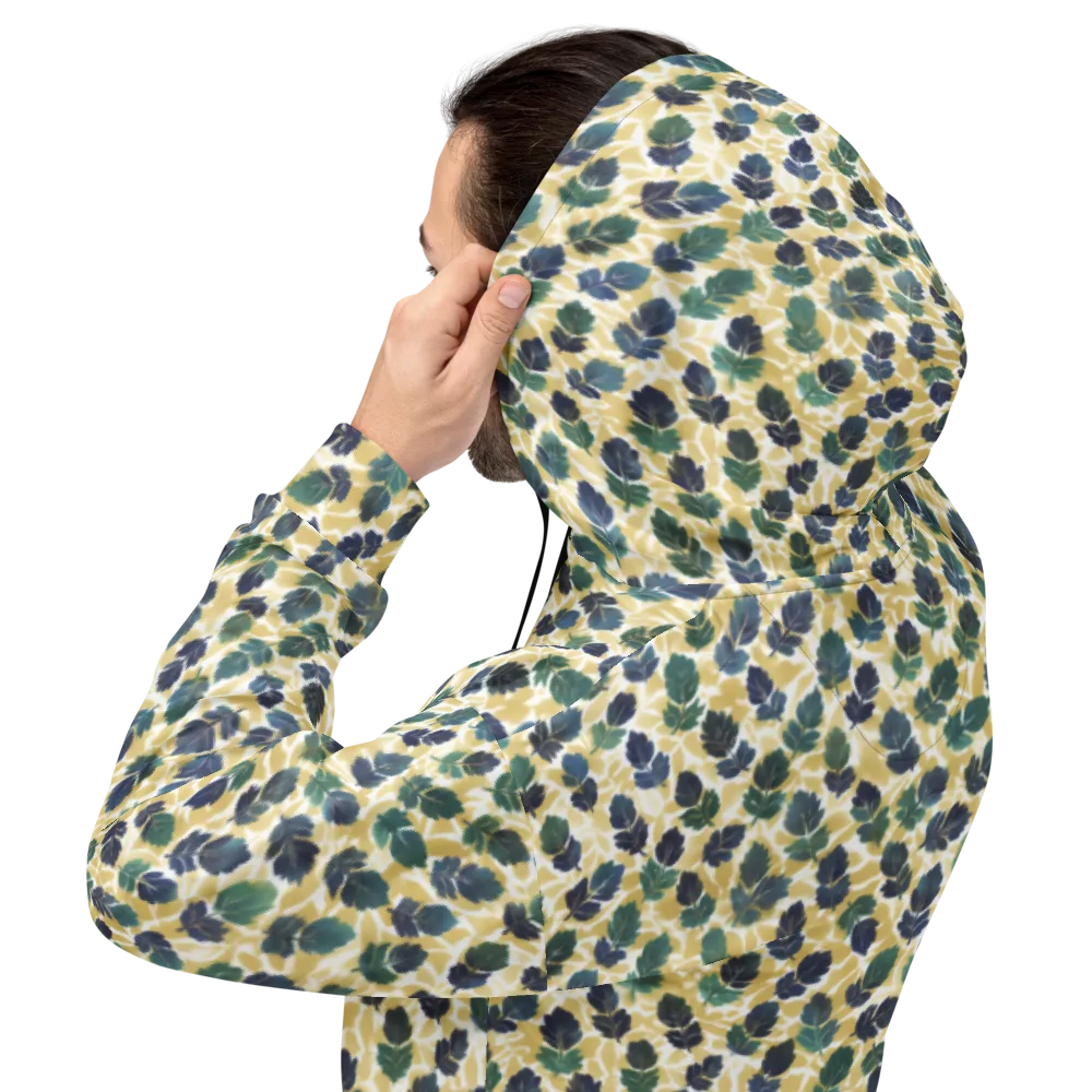 Golden Leaf Drift on Hoodie — Back
