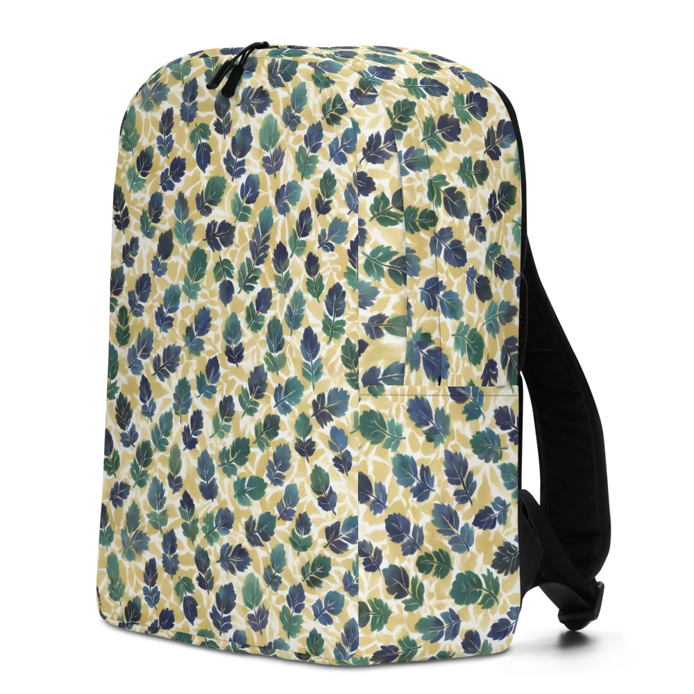 Golden Leaf Drift on Minimalist Backpack — Left