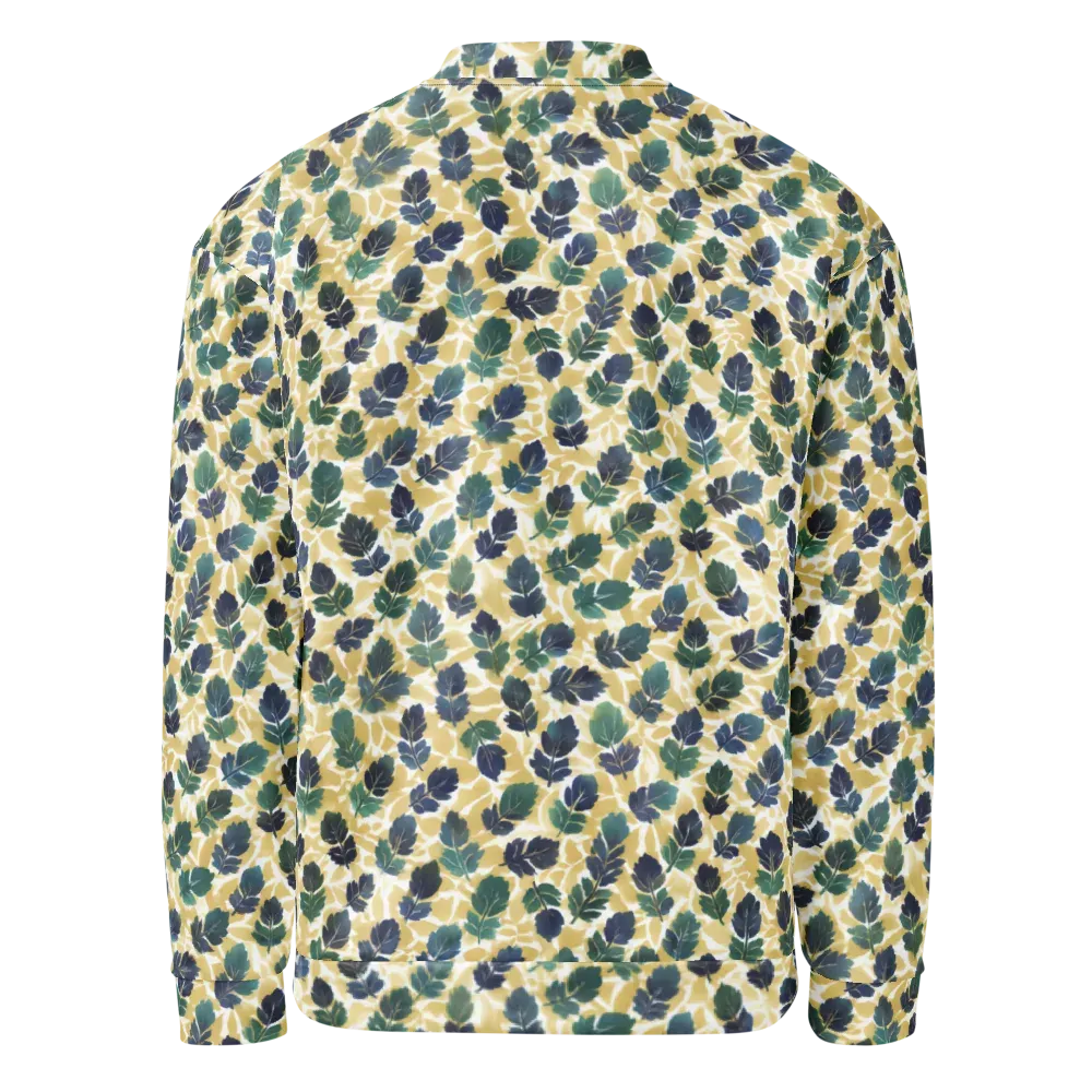 Golden Leaf Drift on Bomber Jacket — Back