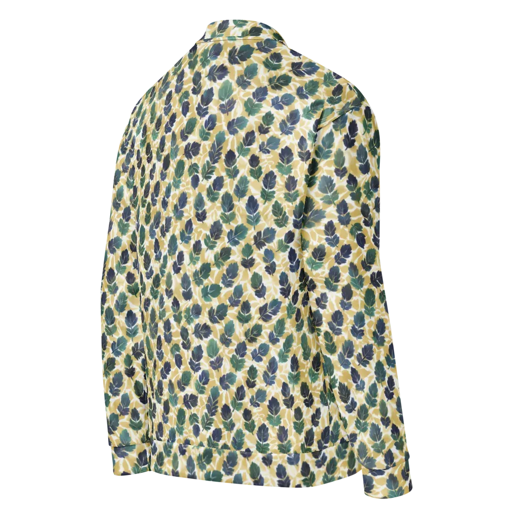 Golden Leaf Drift on Bomber Jacket — Right Back