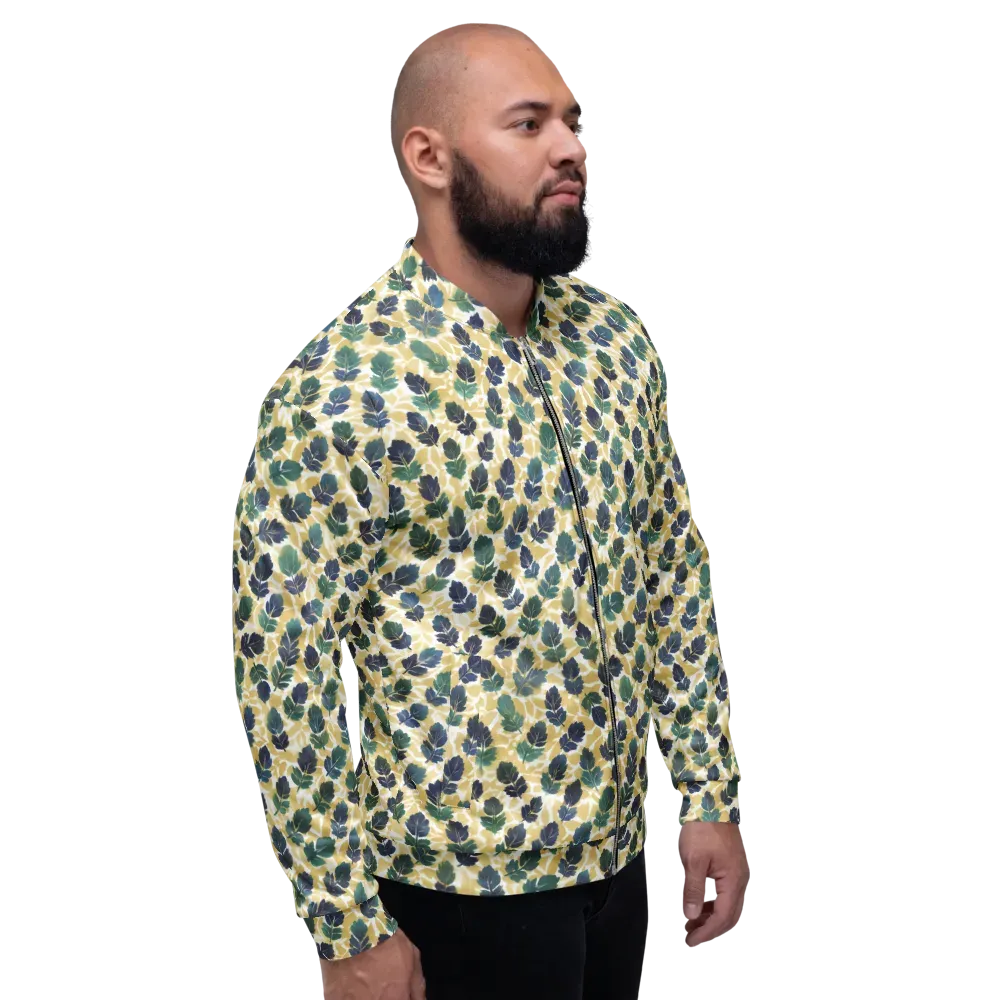 Golden Leaf Drift on Bomber Jacket — Right