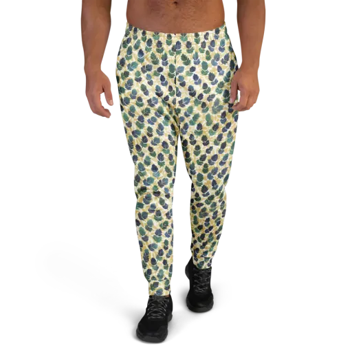 Golden Leaf Drift on a Men's Joggers