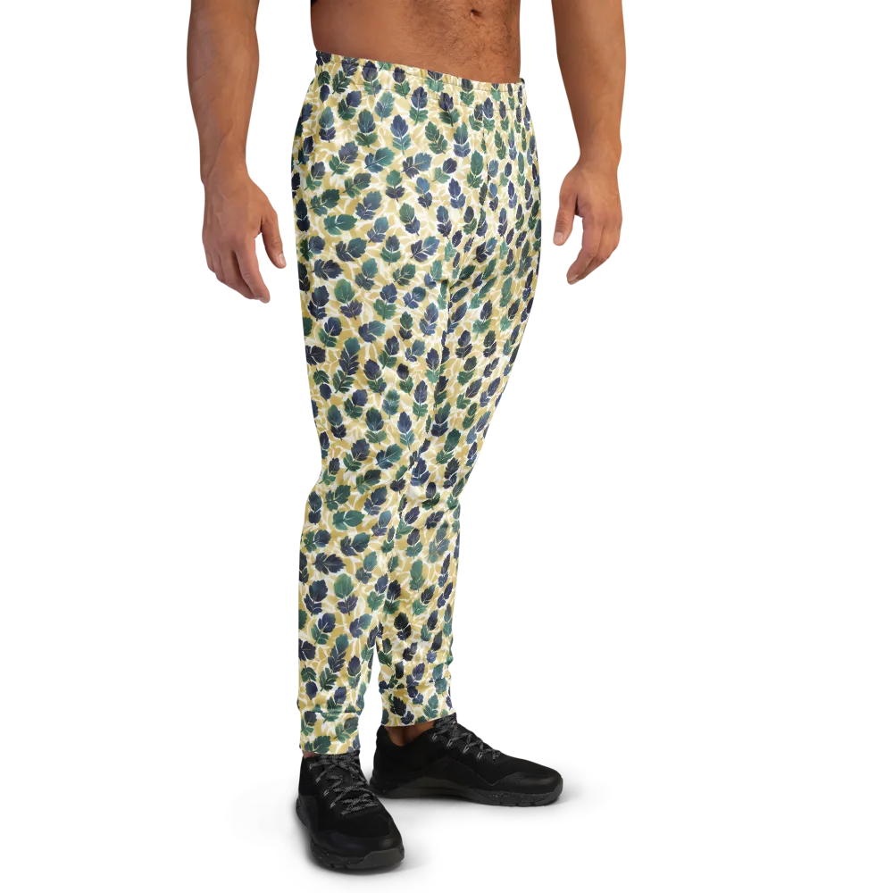 Golden Leaf Drift on Men's Joggers — Right
