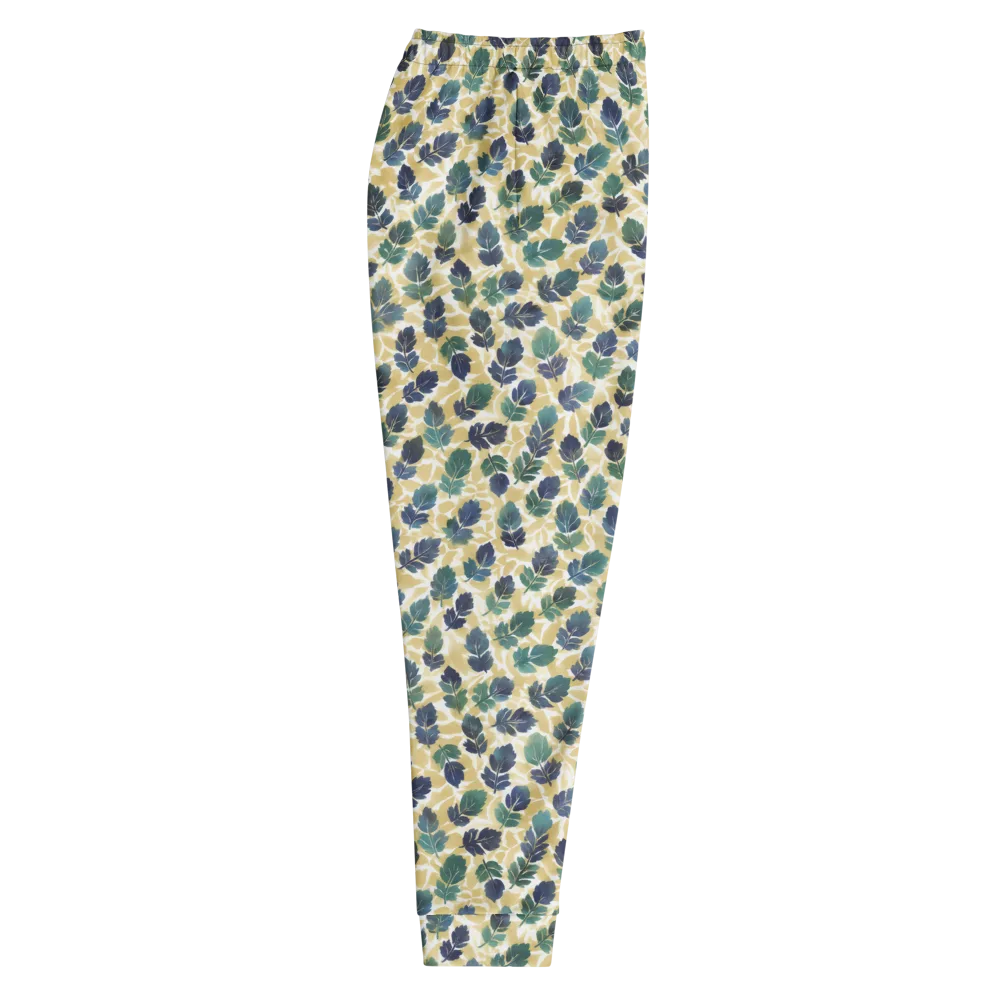Golden Leaf Drift on Men's Joggers — Right
