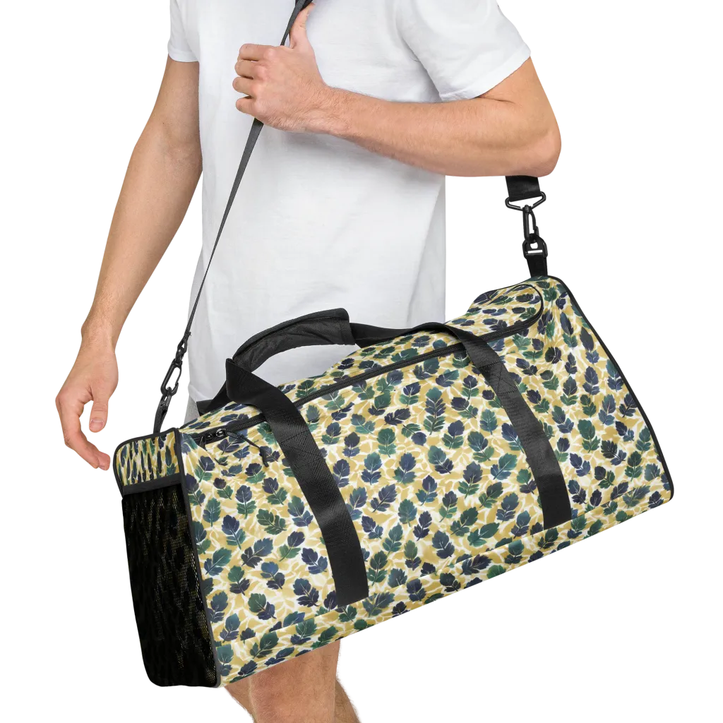 Golden Leaf Drift on Duffle Bag — Right Front