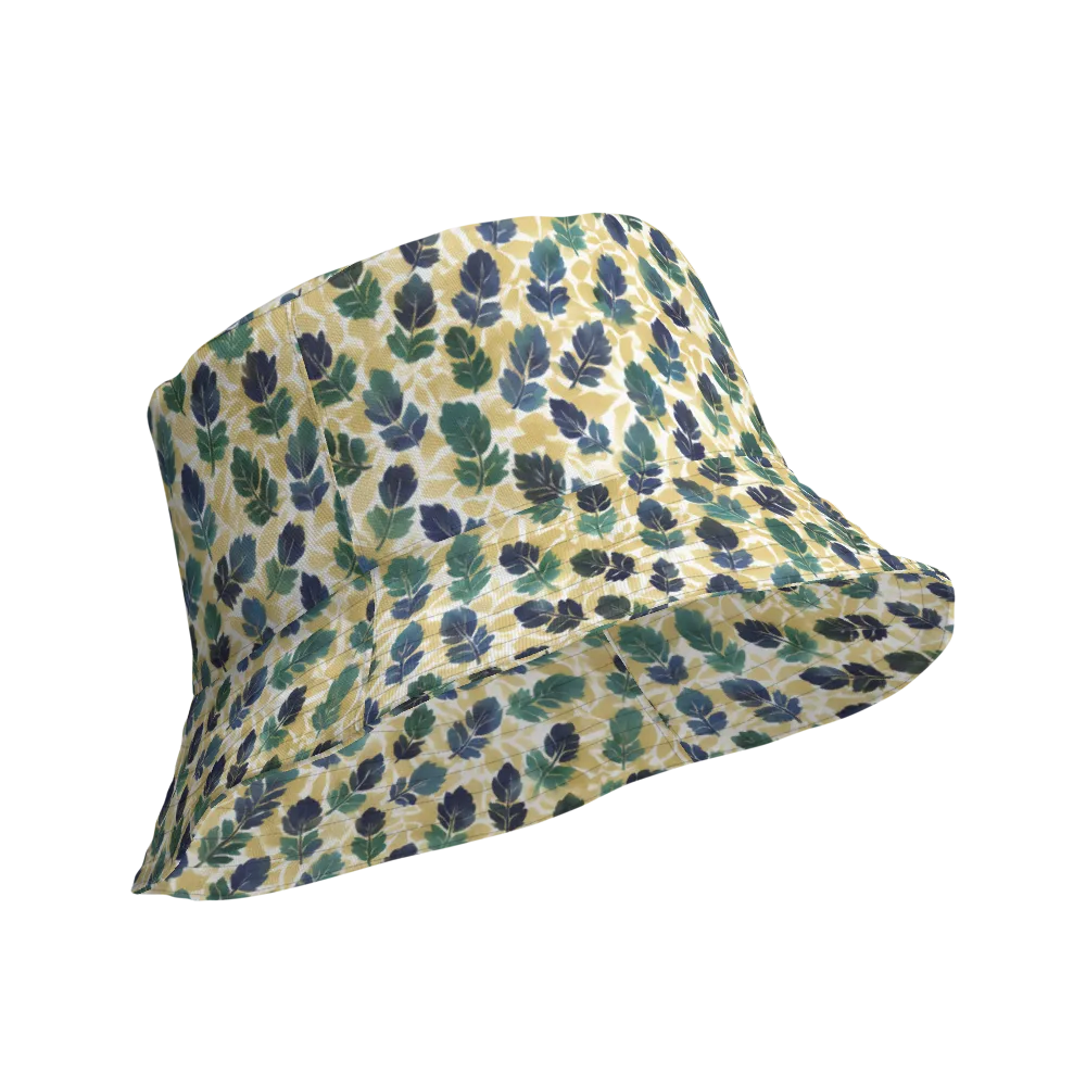 Golden Leaf Drift on Reversible Bucket Hat — Product details Outside