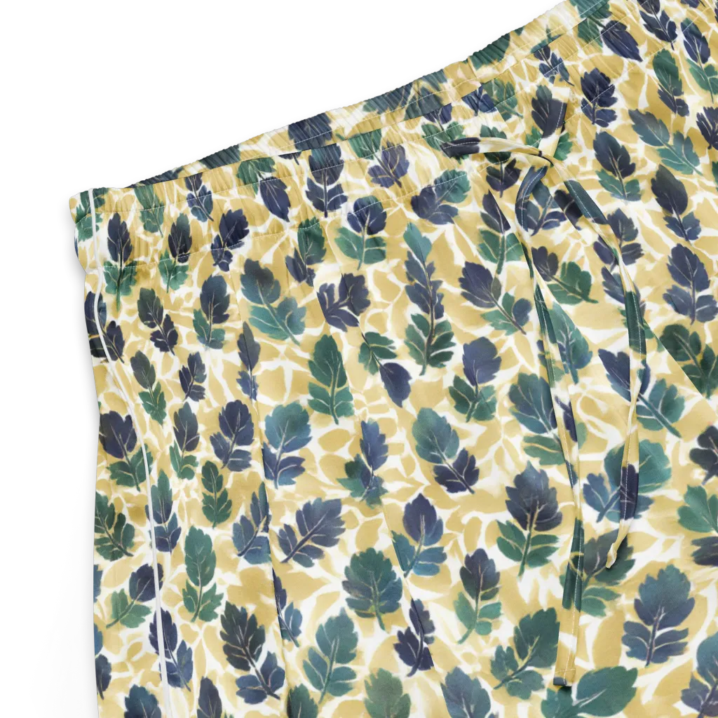 Golden Leaf Drift on Women's Pajama Shorts — Product details