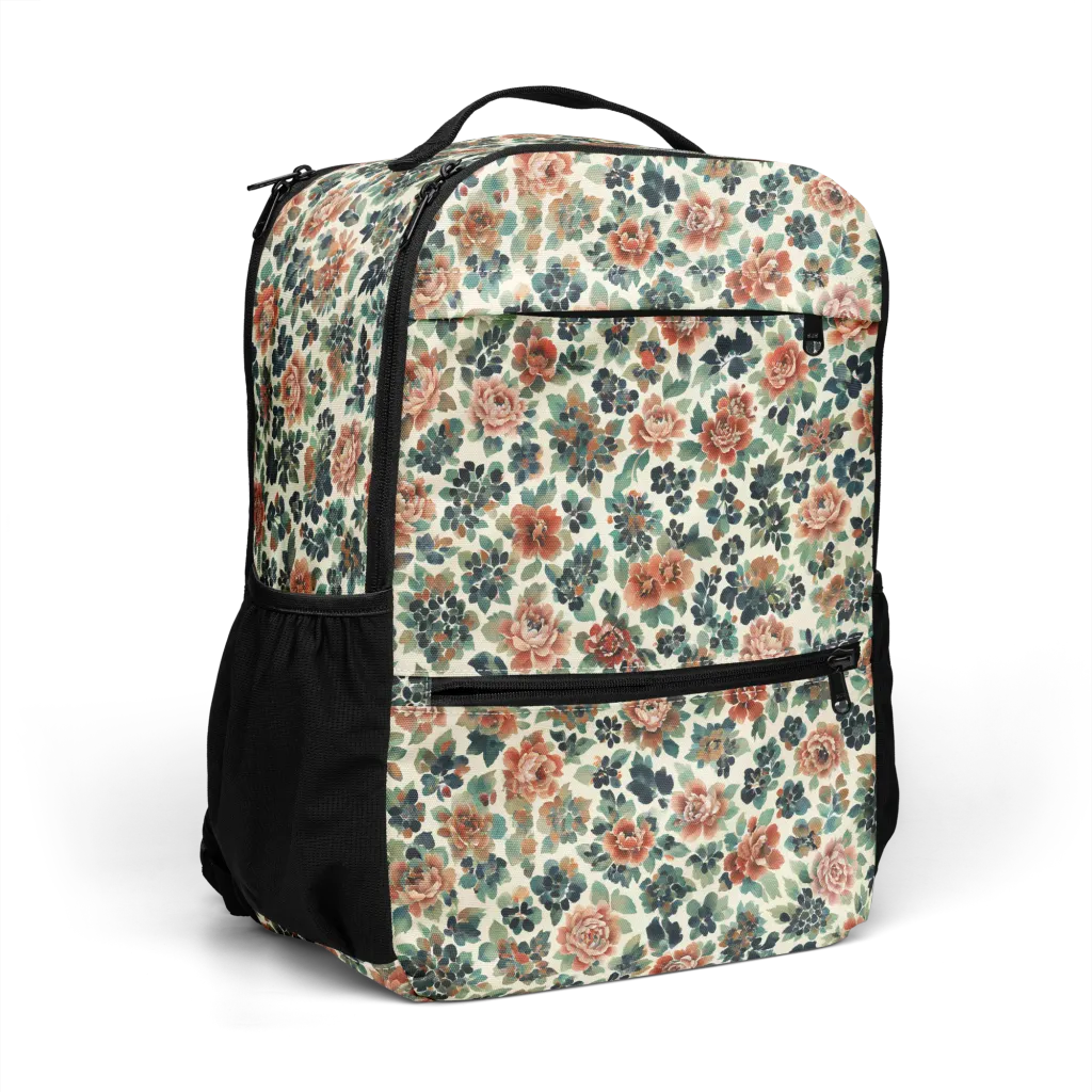 Twilight Rose Garden on Utility Backpack — Right Front