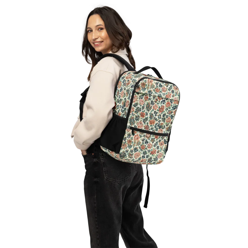 Twilight Rose Garden on Utility Backpack — Back