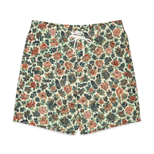 Twilight Rose Garden on a Men's Board Shorts