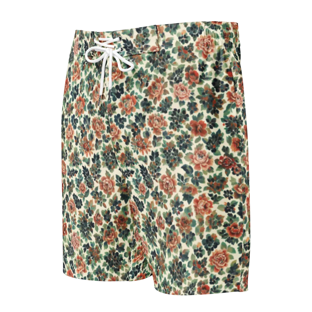 Twilight Rose Garden on Men's Board Shorts — Front