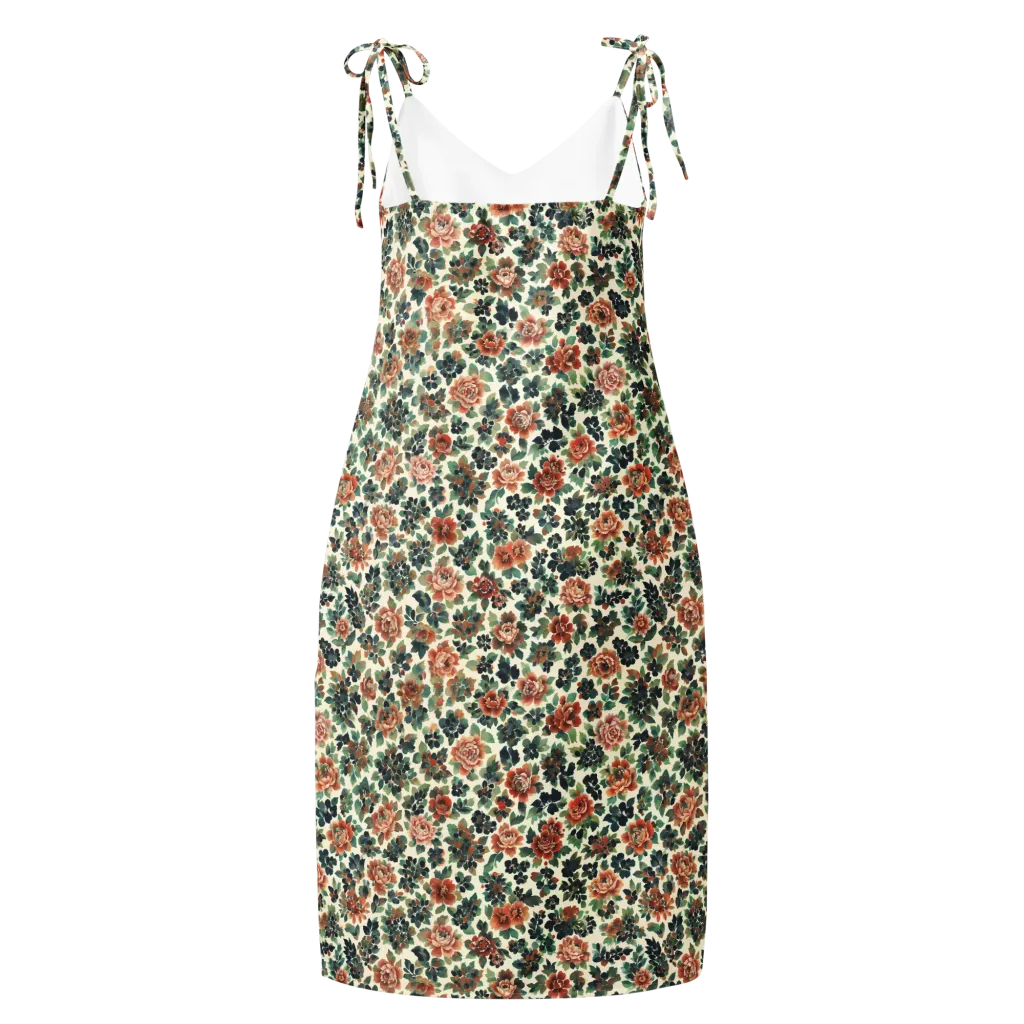 Twilight Rose Garden on Slip Dress — Back