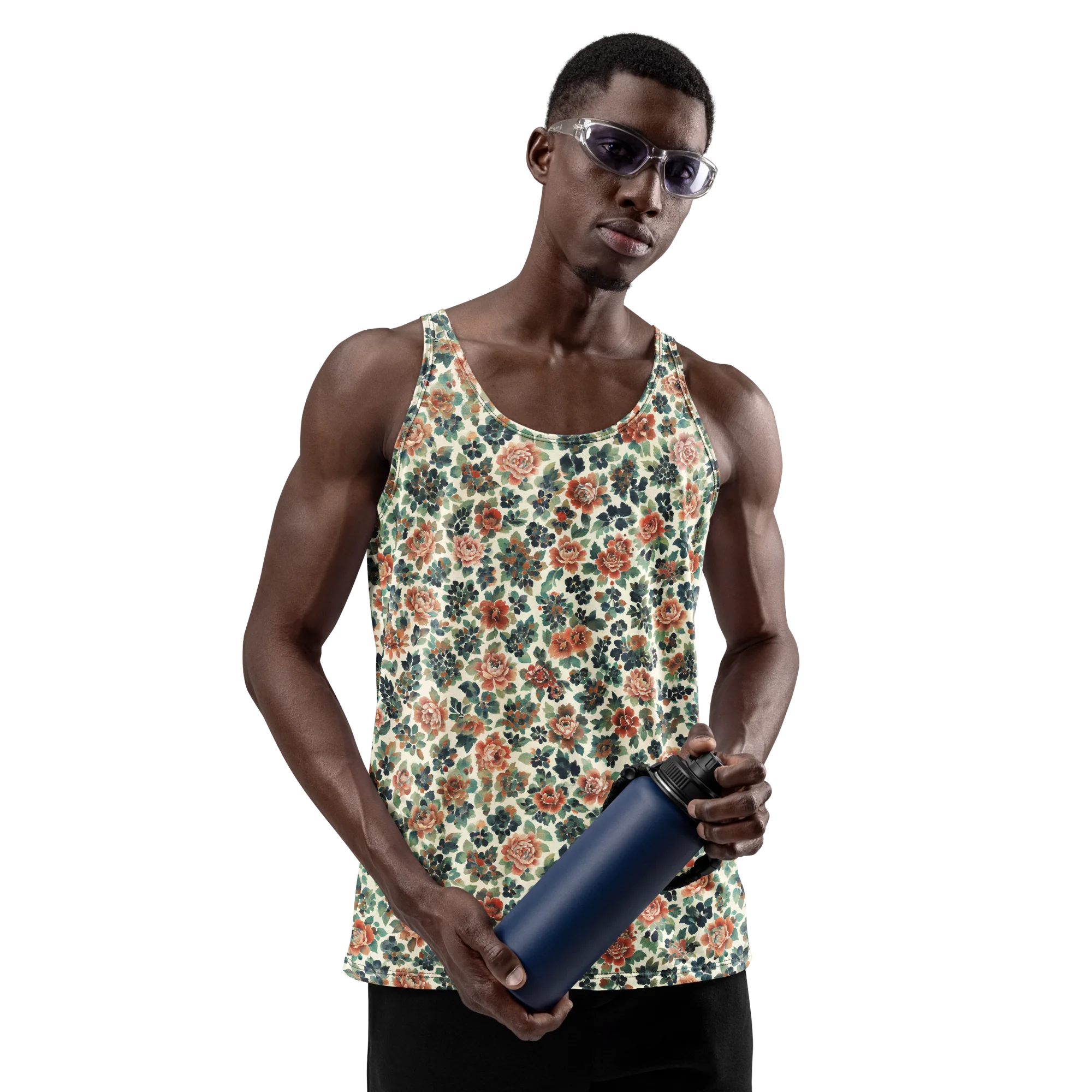 Twilight Rose Garden on Men's Tank Top — Front