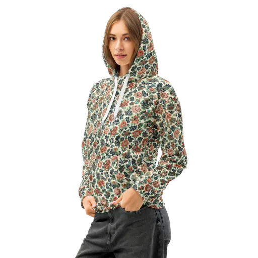 Twilight Rose Garden on a Cotton Hoodie