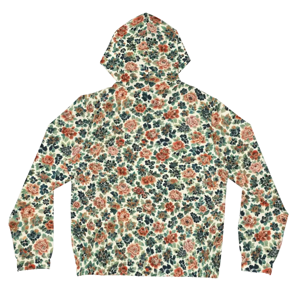 Twilight Rose Garden on Women's Full-Zip Hoodie — Back