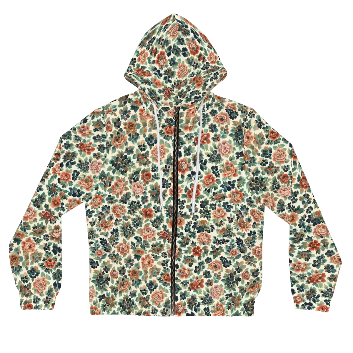 Twilight Rose Garden on Women's Full-Zip Hoodie — Front