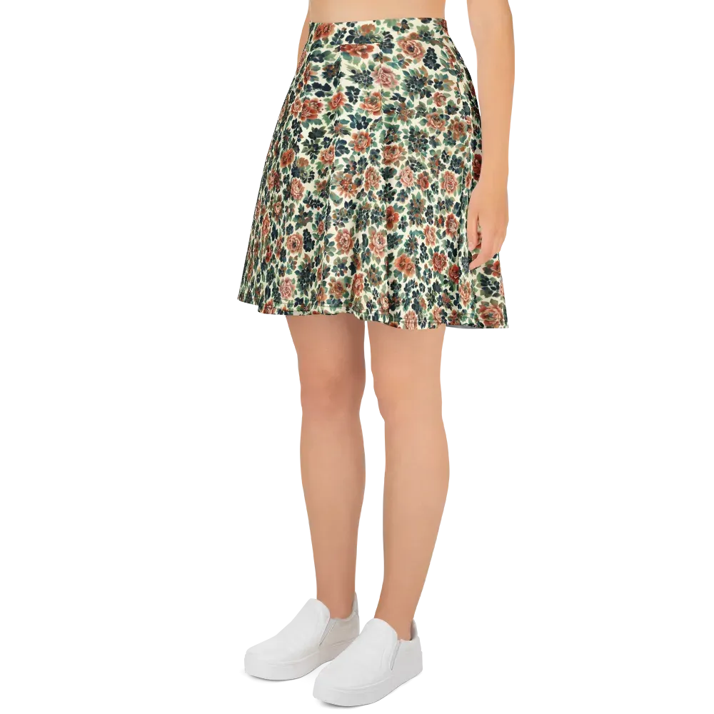 Twilight Rose Garden on Skater Skirt — Left