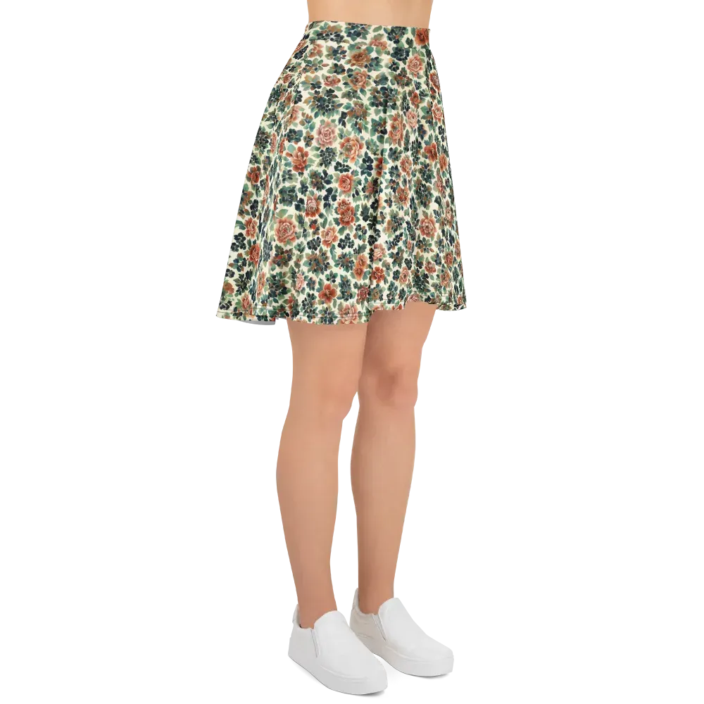 Twilight Rose Garden on Skater Skirt — Right
