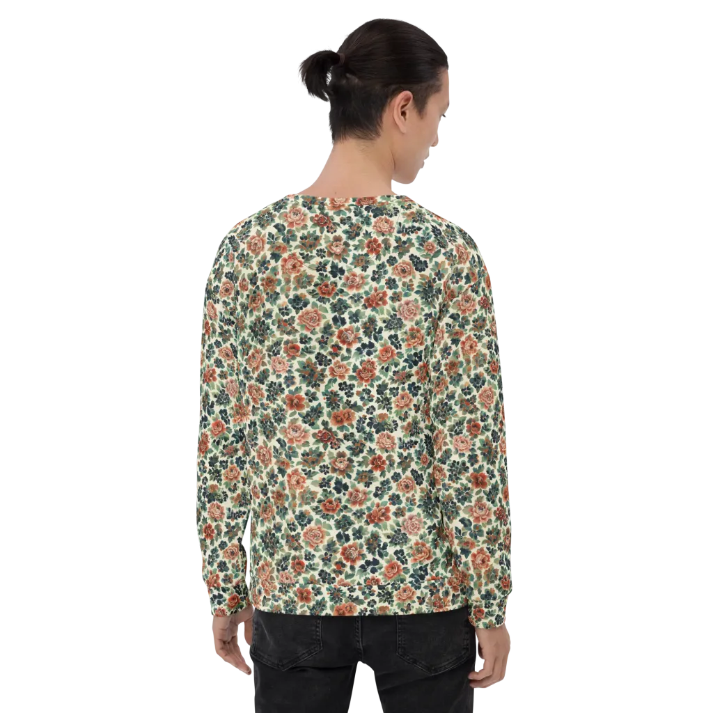 Twilight Rose Garden on Sweatshirt — Back