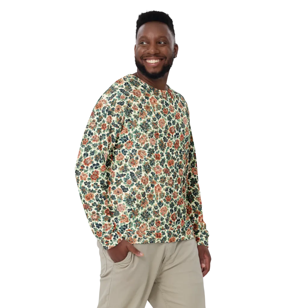 Twilight Rose Garden on Sweatshirt — Front