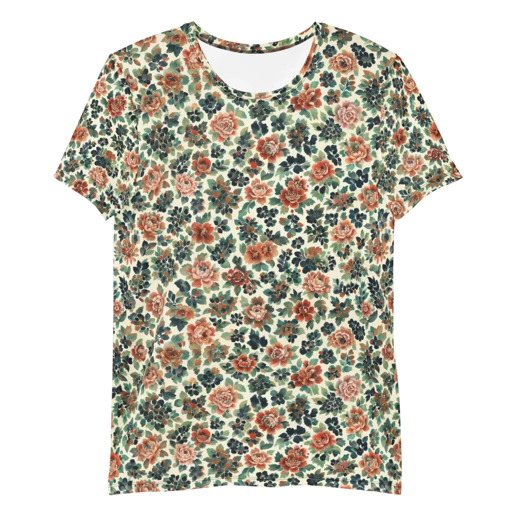 Twilight Rose Garden on Men's Athletic T-Shirt — Front