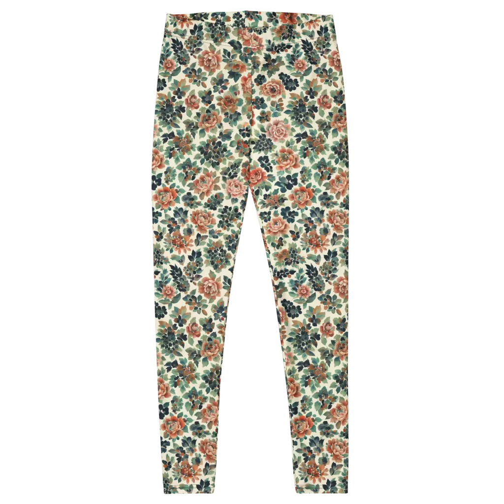 Twilight Rose Garden on Leggings — Front