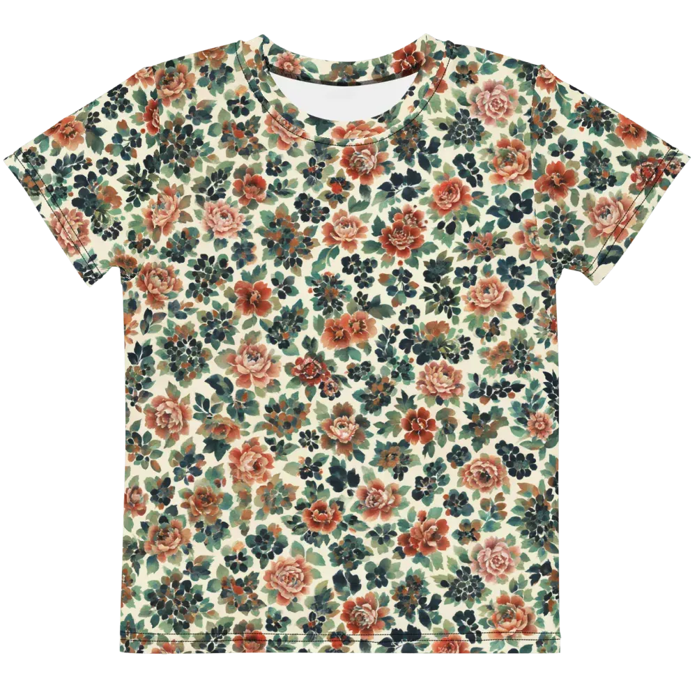 Twilight Rose Garden on Kids Crew Neck T-Shirt — Front