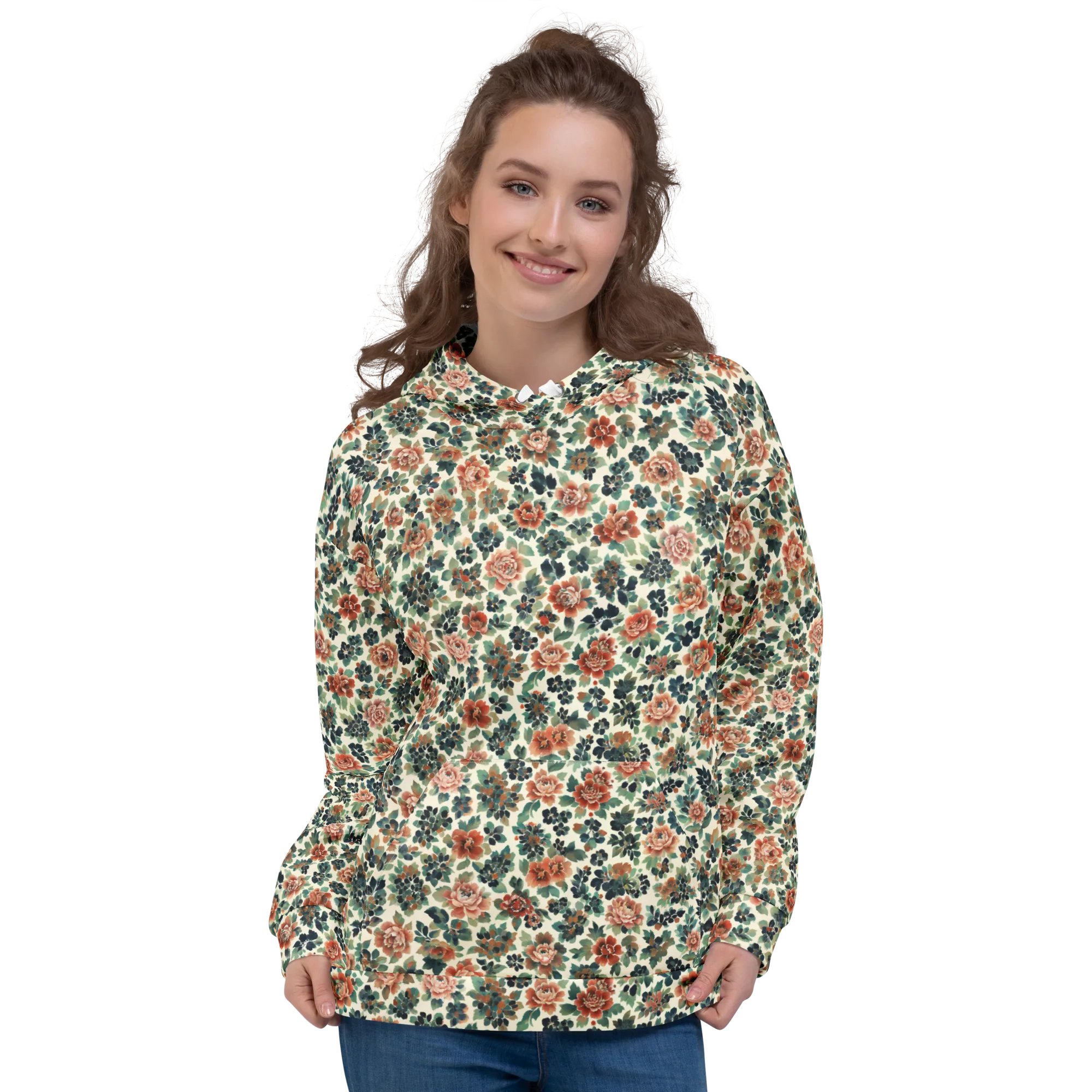 Twilight Rose Garden on Hoodie — Front