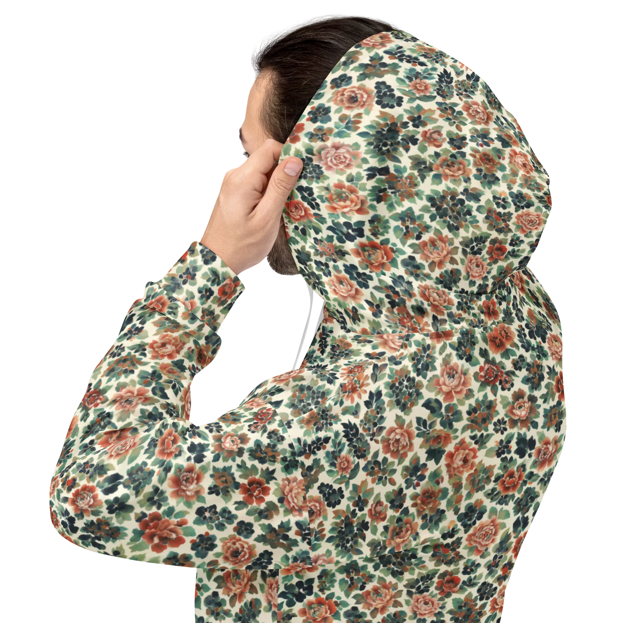 Twilight Rose Garden on Hoodie — Back