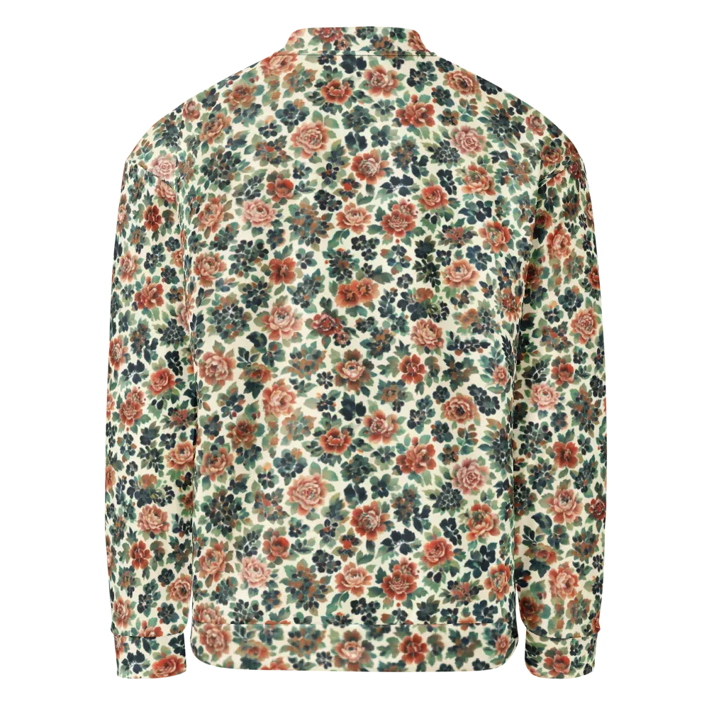 Twilight Rose Garden on Bomber Jacket — Back