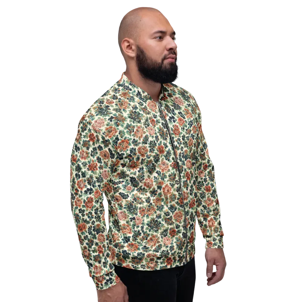 Twilight Rose Garden on Bomber Jacket — Right