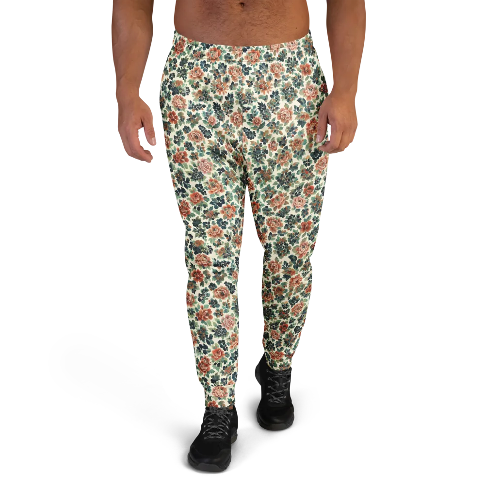 Twilight Rose Garden on Men's Joggers — Front