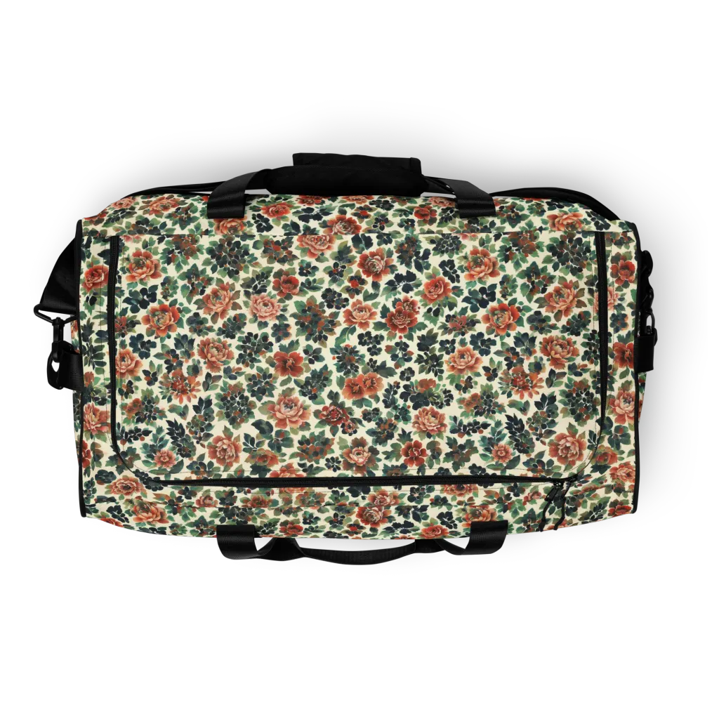 Twilight Rose Garden on Duffle Bag — Top