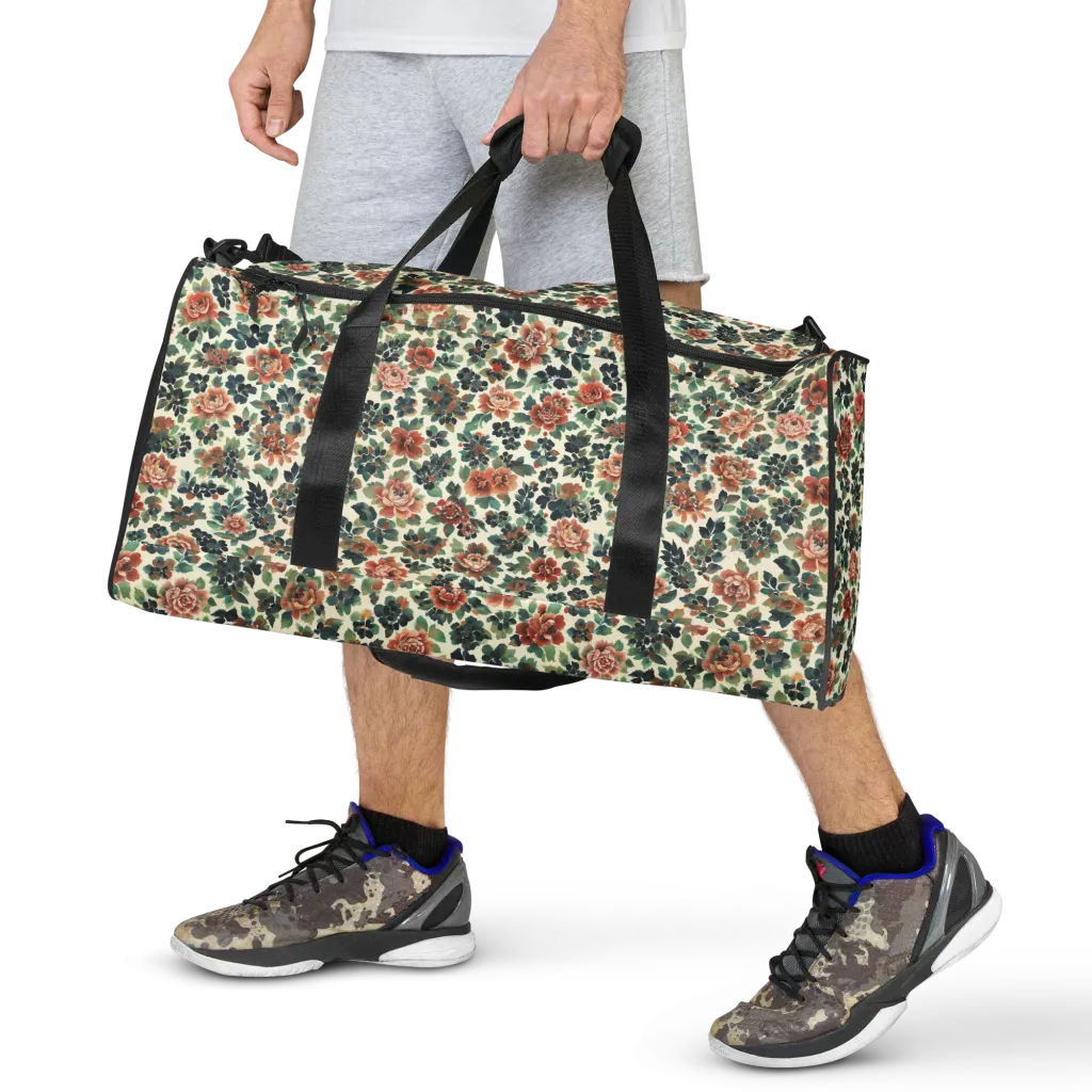 Twilight Rose Garden on Duffle Bag — Front