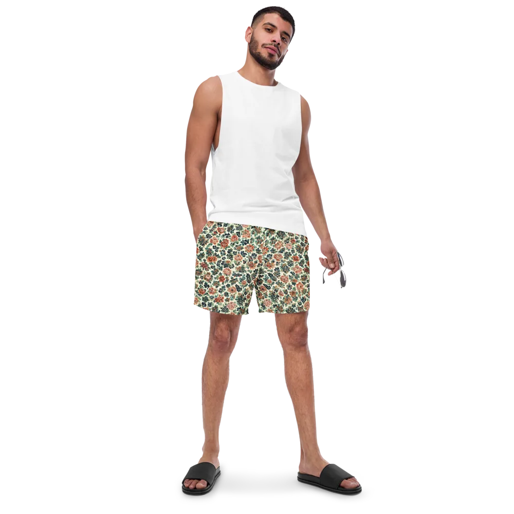Twilight Rose Garden on Swim Trunks — Front