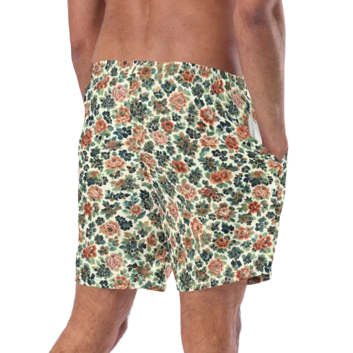 Twilight Rose Garden on a Swim Trunks