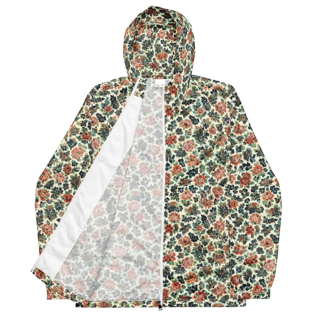 Twilight Rose Garden on Men's Windbreaker — Front