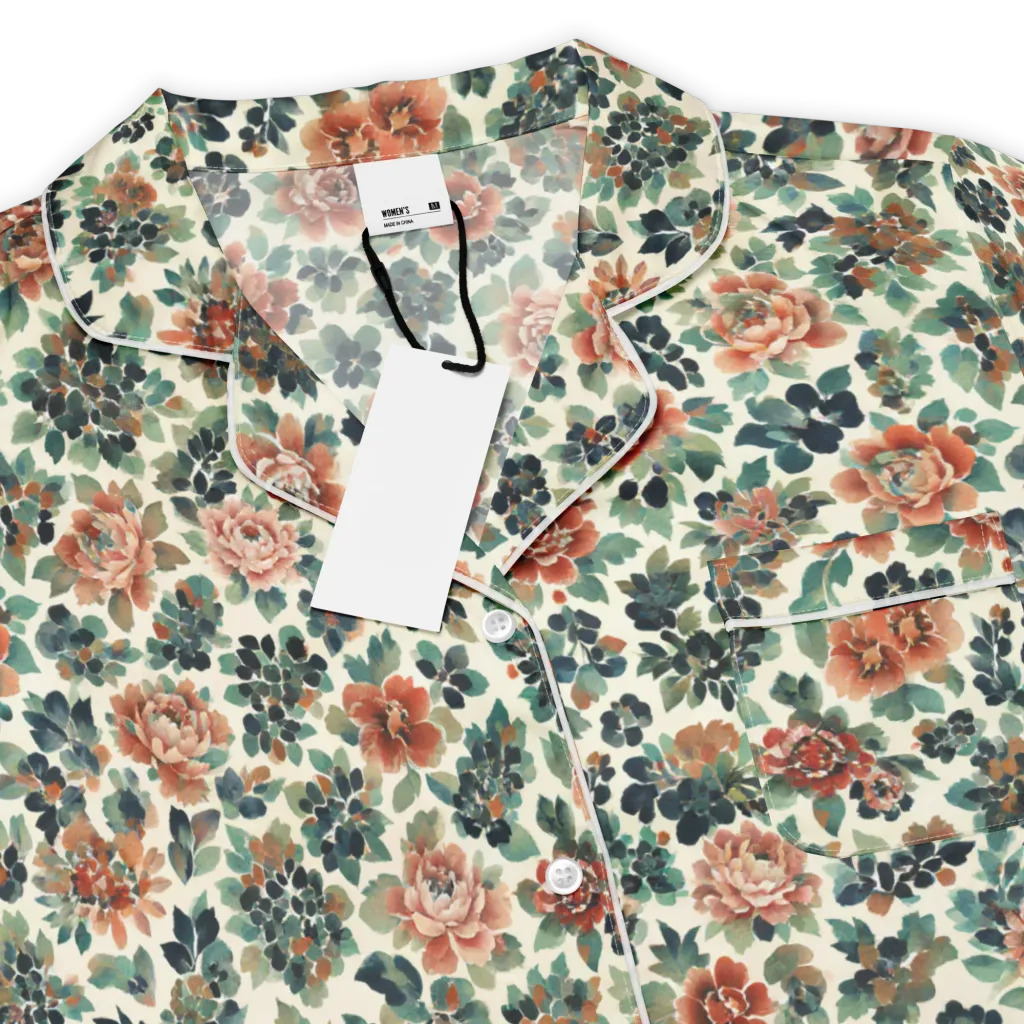 Twilight Rose Garden on Women's Short Sleeve Pajama Top — Product details