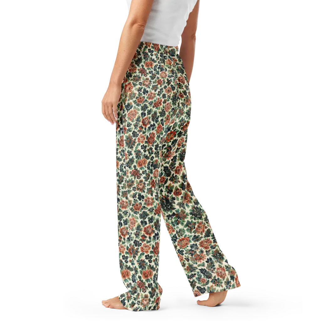 Twilight Rose Garden on Women's Pajama Pants — Left