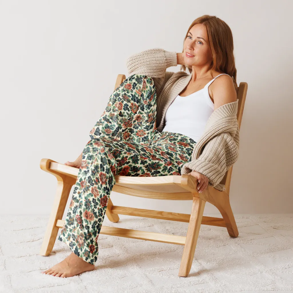 Twilight Rose Garden on Women's Pajama Pants — Front