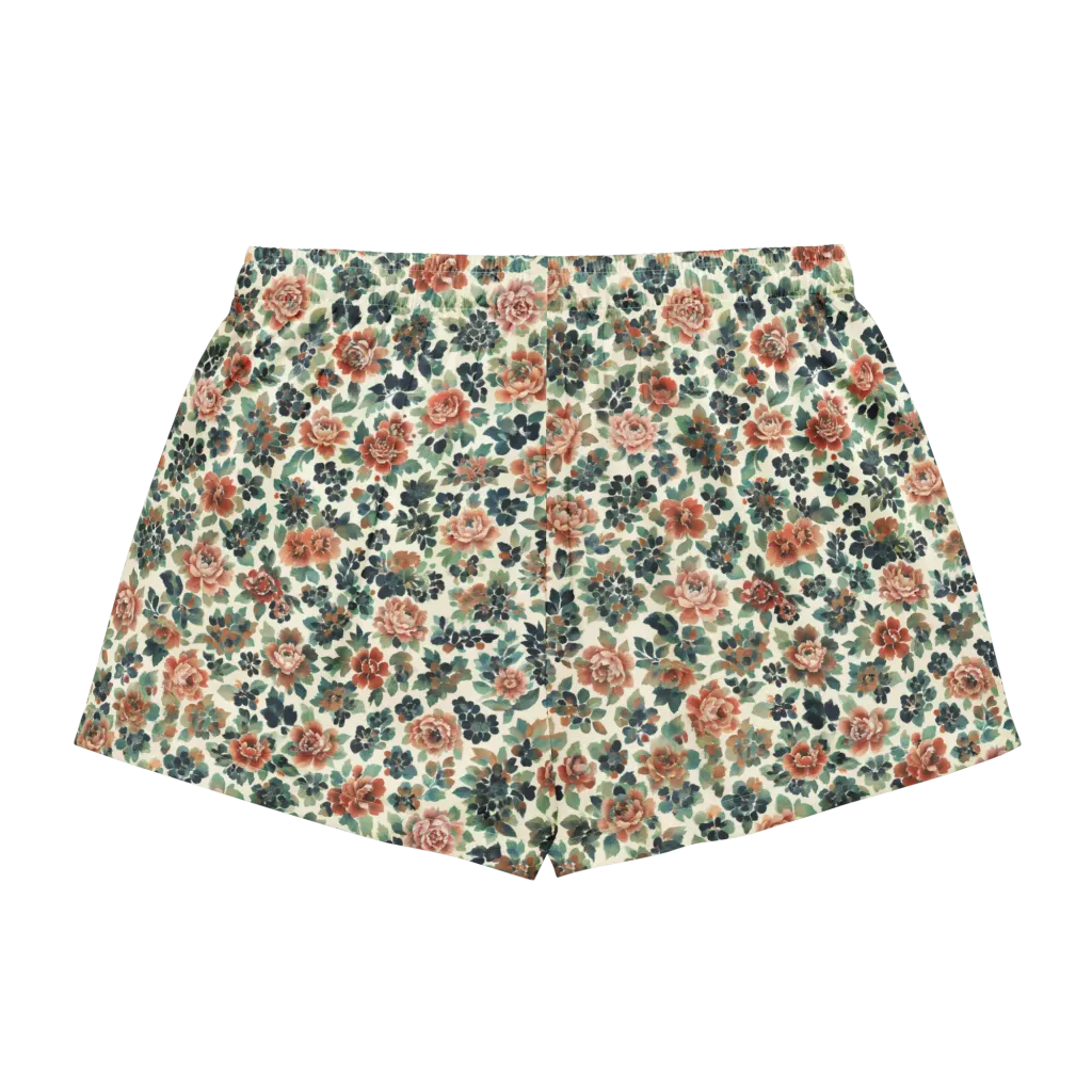Twilight Rose Garden on Women's Pajama Shorts — Back