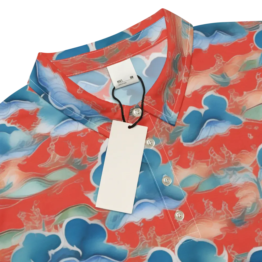 Vermilion Cloudscape on Men's Slim Fit Polo Shirt — Product details