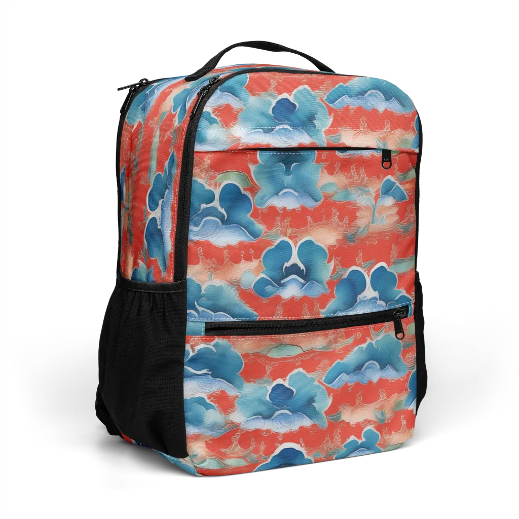 Vermilion Cloudscape on Utility Backpack — Right Front